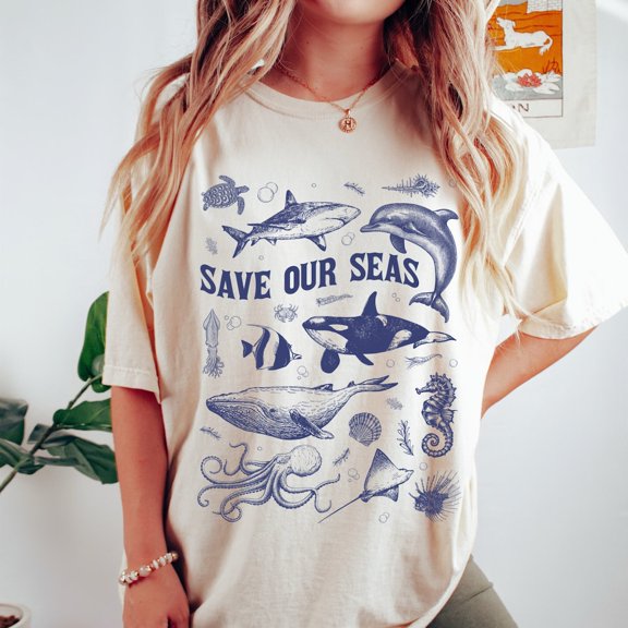 Simple Fit Save Our Seas Tshirt, Protect Our Oceans Tshirt, Shark Shirt, Save The Ocean Shirt, Respect The Locals Shirt, Surfing Shirts, Ocean Lover