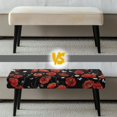 thumbnail image 6 of Psesaysky Red Poppy Flower Print Bench Seat Cover Stretch Rectangle Long Bench Covers Slipcover with Elastic Edge Removable Seat Cushion Protector for Bedroom, Kitchen, 6 of 7