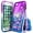 Purple/Blue, variant on Nagebee Case for iPod Touch 7th 6th 5th Generation, iPod Touch 7 6 5 Gen with Screen Protector, Liquid Glitter Floating Bling Diamond [Ring Holder & Wrist Strap] Women Girls (Aqua/Purple)
