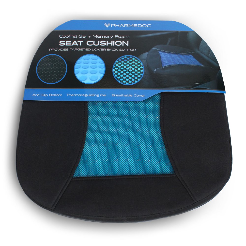 Orthopedic Gel Seat Cushion - Enhanced Memory Foam Tailbone Cushion for