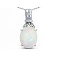 thumbnail image 2 of Star K � Oval 10x8 Genuine Opal Fashion Pendant Necklace, 2 of 9