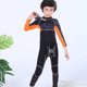 thumbnail image 4 of Blantye Traje de baño Traje de Buceo de Manga Larga para Surf Traje de baño de natación para niños(XL-Negro y Naranja), 4 of 5