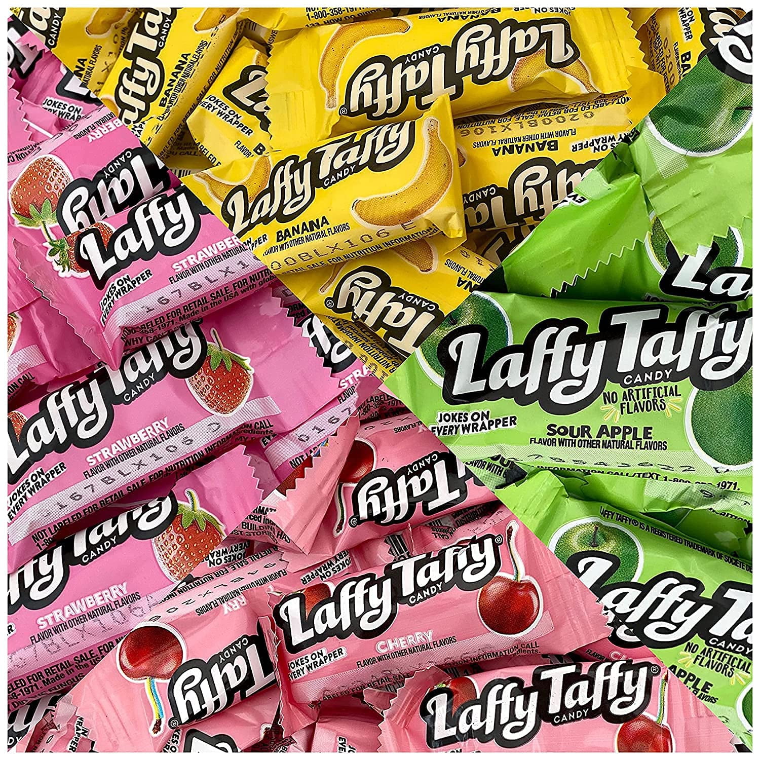 Assorted Laffy Taffy, Fruity Flavors Including Apple, Cherry, Strawberry, Banana 5 Pounds Bulk