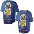 thumbnail image 3 of Autism Awareness Pug Accept Understand Love All Over Print 3D Baseball Shirt Dog Lover Gifts Softball Sport - 12003, 3 of 6