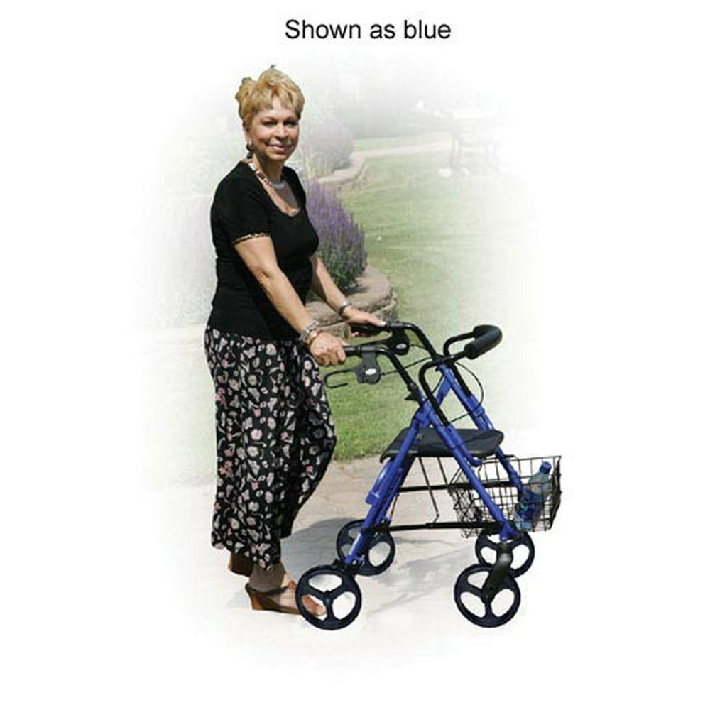 Drive Medical DLite Lightweight Walker Rollator with 8" Wheels and Loop
