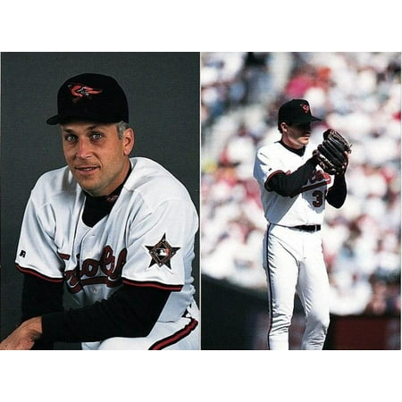 Cal Ripken and Mike Mussina Baltimore Orioles team issued 1993 3 1/2 x 5 photo cards