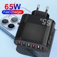 thumbnail image 1 of Cargadores De Teléfonos Móviles Cargador De Teléfono De 65 W Usb Tipo C 5 V/3,5 A Adaptador De Cargador Para Iphone (Enchufe Negro De La Ue) Kuymtek Para estrenar, 1 of 3