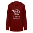 thumbnail image 4 of Fesfesfes Women Hooded Casual Print Hooded Long Sleeve Round Neck T-Shirt Top Tops on, 4 of 5
