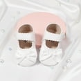 thumbnail image 5 of Baby Girls Soft Sole Bowknot Princess Dress Light Baby Sneaker Shoes White 0 Months-6 Months White 0 Months-6 Months, 5 of 5