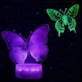 thumbnail image 3 of AVEKI Butterfly Night Light, Butterfly Gifts for Kids Girls, Animal LED 3D Lamp Illusion with Remote Control 16 Colors Changing + Timer + Dim Function A0514, 3 of 8