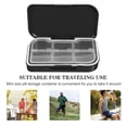 thumbnail image 2 of 2Pcs Portable Pills Case 6 Compartments Pills Organizer Pills Storage Box Travel Pills Case, 2 of 9