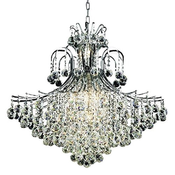 Elegant Lighting Toureg 31" 15 Light Royal Crystal Chandelier