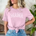 thumbnail image 3 of Camisa Penkiiy Mama Mujer Manga Corta Tops Tees Gráficas Trendy Camiseta Casual Mom 3XL Rosa, 3 of 4