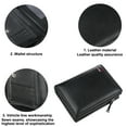 thumbnail image 3 of Carteras de cuero para hombres Cartera corta con bolsillo con cremallera Monederos para hombres Titulares de tarjetas de crédito, 3 of 5