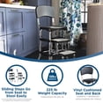thumbnail image 3 of COSCO Stylaire Retro Chair + Step Stool with Pull-Out Steps, 3 of 9
