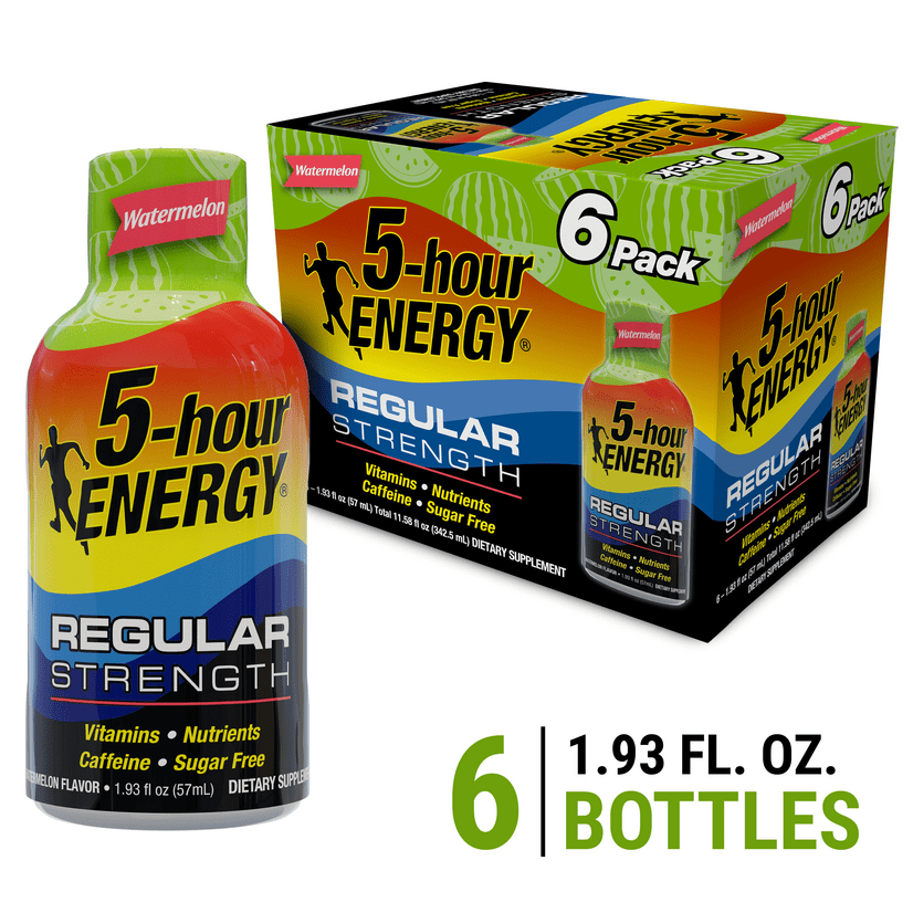 5-hour ENERGY®, Regular Strength, Watermelon, 1.93 oz, 6 Count