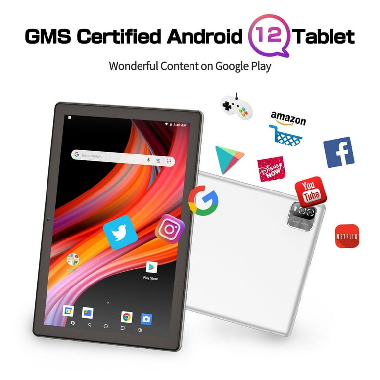 BaKen 10'' Android 12.0 Tablet, 3GB RAM, 64GB, Quad-Core