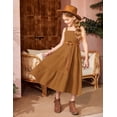 thumbnail image 3 of Arshiner Girl's Sundresses Summer Boho Strap Tiered Cami Maxi Dresses with Pockets, 3 of 5