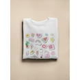 thumbnail image 3 of Cluttered Teen Stickers Sweatshirt Women -Image by Shutterstock, Female 4X-Large, 3 of 4