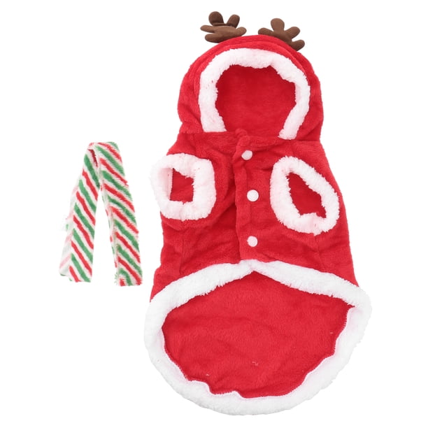 EeaseMX 1 juego de disfraz navideño para mascotas, ropa para mascotas, bufanda cálida para perros y gatos.