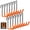 Orange, variant on 6 Pack Rafter Hangers Hooks, Garage Bike Hooks with Orange Non Slip Coating, Large S Hanger for Hanging Bike, Ladders Ropes and More