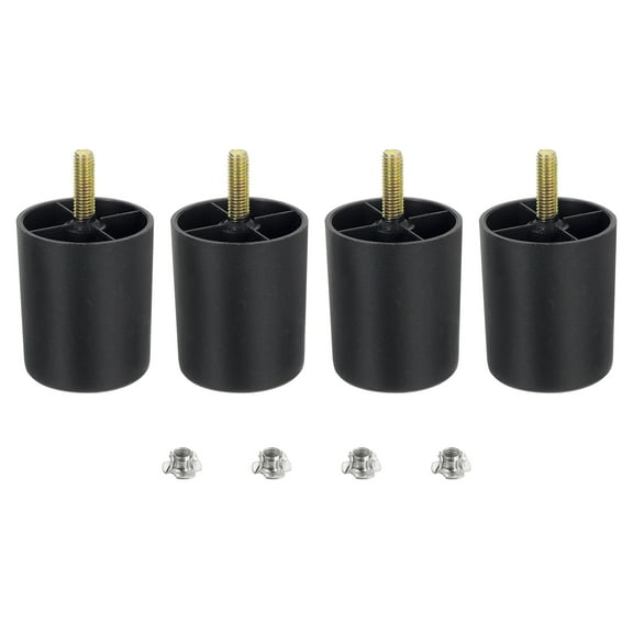 2.4 inch Plastic Round Tapered Furniture Legs, Set of 4 Replacement Furniture Couch Feet with M8 Hanger Bolts