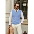 thumbnail image 5 of COOFANDY Men's Sweater Vest V Neck Sleeveless Sweater Slim Fit Casual Knitted Vest Sweaters, 5 of 7