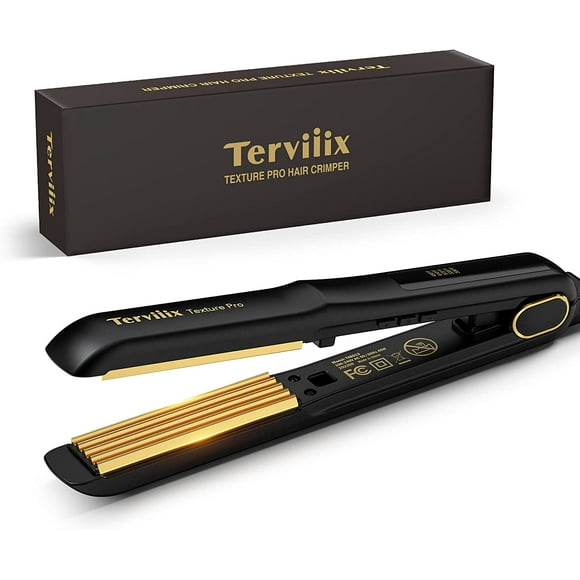 Terviiix 1" Professional 24K Titanium Hair Crimper, Crimper Iron for Root & Texture, Volumizing Hair for Thin Fine Hair
