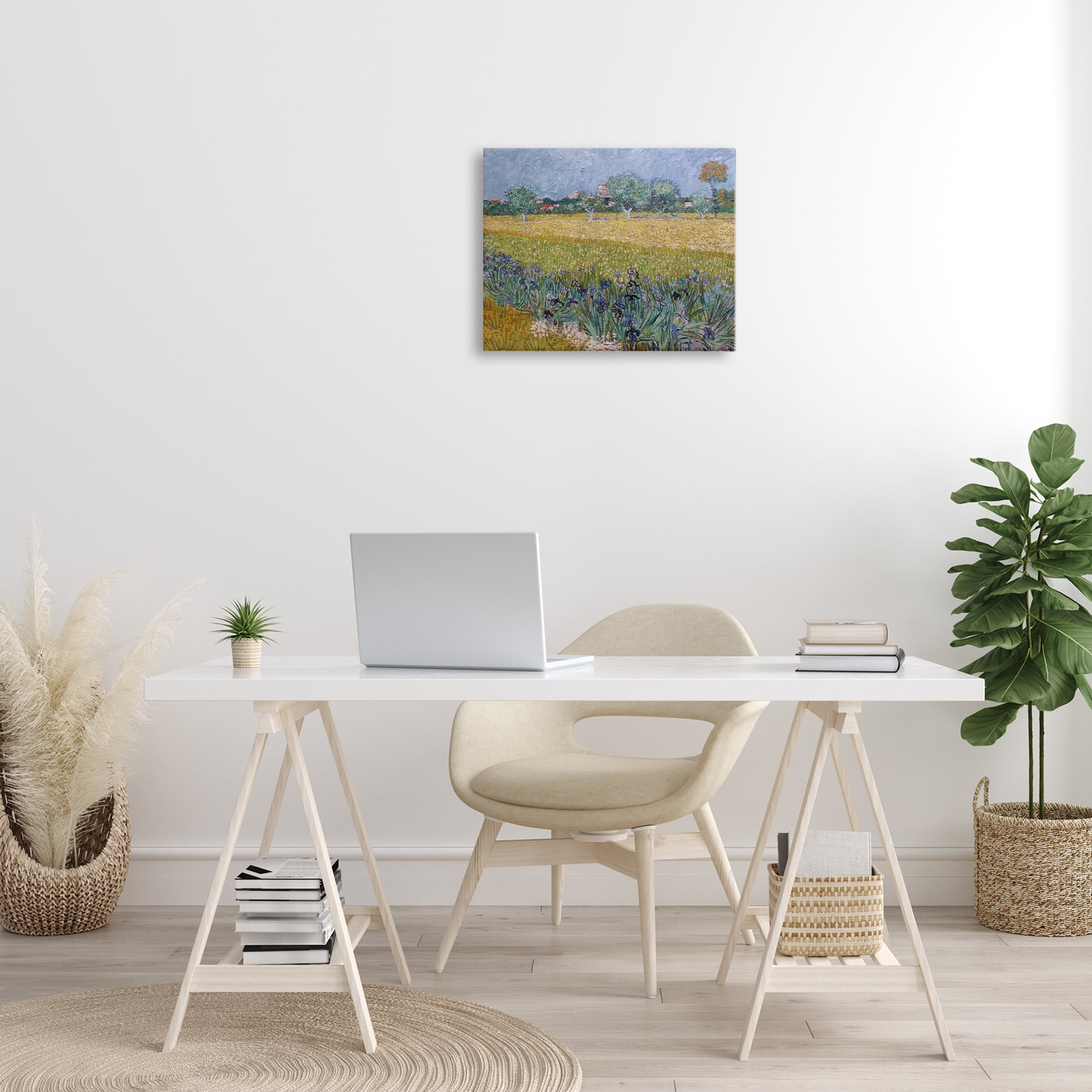 Stupell Industries Van Gogh View of Arles Landscape & Nature Painting Wrapped Canvas Art Print Wall Art, 20 x 16