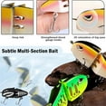 thumbnail image 6 of Rexs Glide Bait, Raptor Glide Bait with Freshwater Saltwater Multi Jointed Swimbait Wobbler, Wide S Motion Smooth Baits with Double Hook for Bass Pike Fishing, 6 of 7