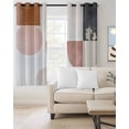 thumbnail image 2 of Orange Pink Grey Kitchen Curtains Geometric Abstract Art Modern Cafe Short Curtains for Bathroom Blackout Window Curtain Grommet Small Window Treatment Tier Drapes for Bedroom Living Room 52"x45"x2, 2 of 9