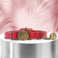 thumbnail image 5 of Unique BargainsCat Collar Adjustable Breakaway Feature PU Cat Collar Breakaway with Bell Red, 5 of 7
