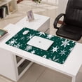 thumbnail image 3 of Long Mouse Pads for Desk,Green Christmas Snowflake Pattern Desk Mats on Top Of Desks, Desk Mouse Pad Extra Large with 3mm Non-Slip Base and Stitched Edge for Gaming,Office,Work,Home 31.5x15.7in, 3 of 5
