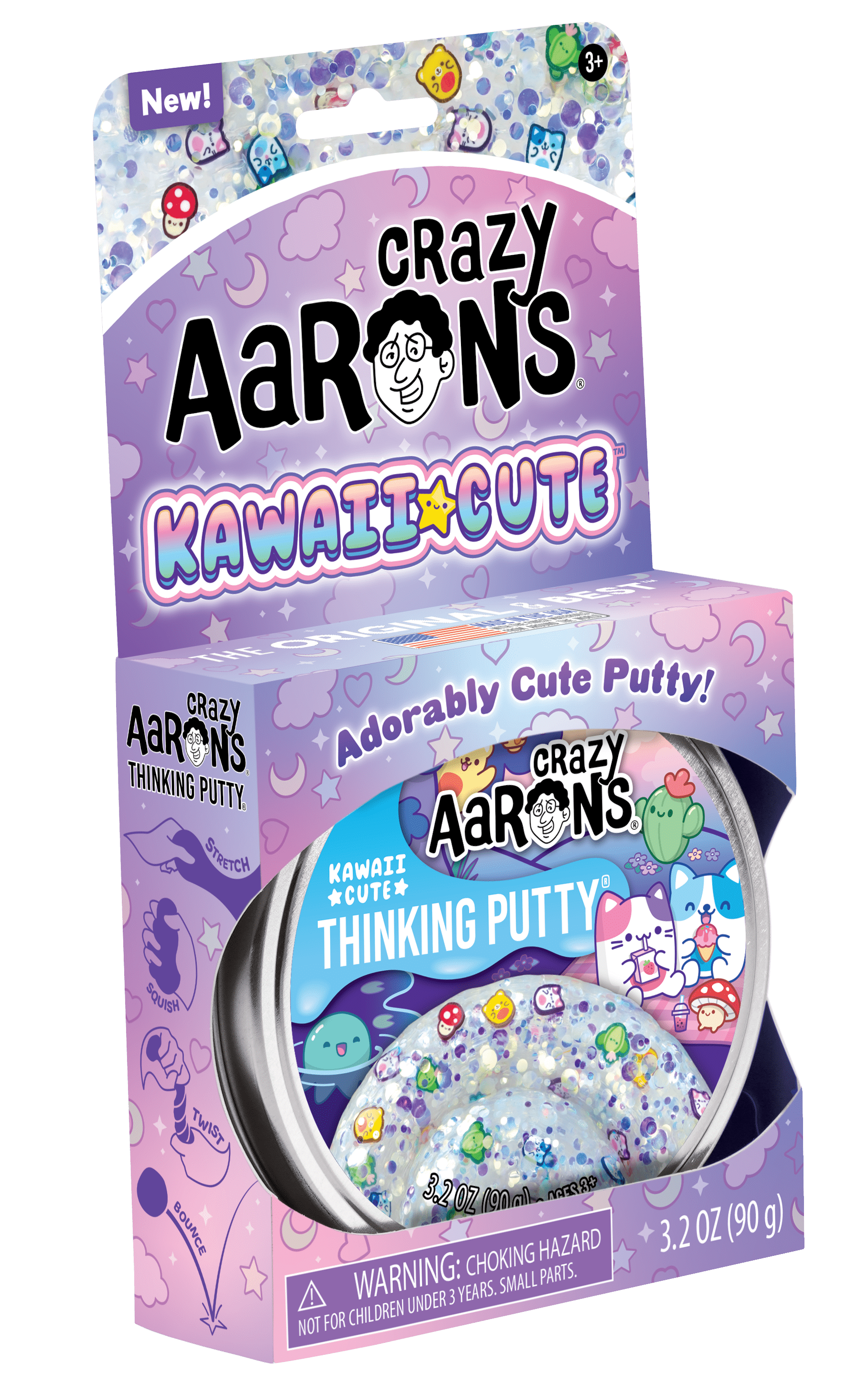 Crazy Aaron’s Kawaii Cute Thinking Putty, Pink, Ages 3 and Up