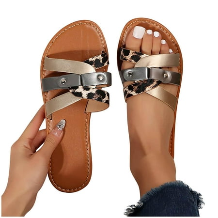

Slide Sandals Women Girls Dresssy Low Wedge Sandal Cute Summer Slip On Flat Sandals Bohemian Beach Open Toe Slippers Shoes