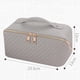 thumbnail image 4 of Bolsas De Maquillaje Bolsa organizadora de cosméticos con entramado trenzado portátil para viajes femeninos (gris) Ehuebsd Cuidado Belleza, 4 of 8