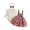Q01-Pink, variant on HCNTES Toddler Baby Girl Outfits Short Sleeve Ribbed T-Shirt Bow Overall Dresses Suspender Skirt Set Birthday Girl Outfit