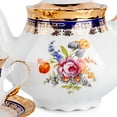 thumbnail image 5 of Kitchen Floral Teapot with Lid 40.58 fl oz (1200 ml) Gardens of Versailles Porcelain Tea Pot Brewer for Tea Coffee Serving Pot for Loose Tea, 5 of 9