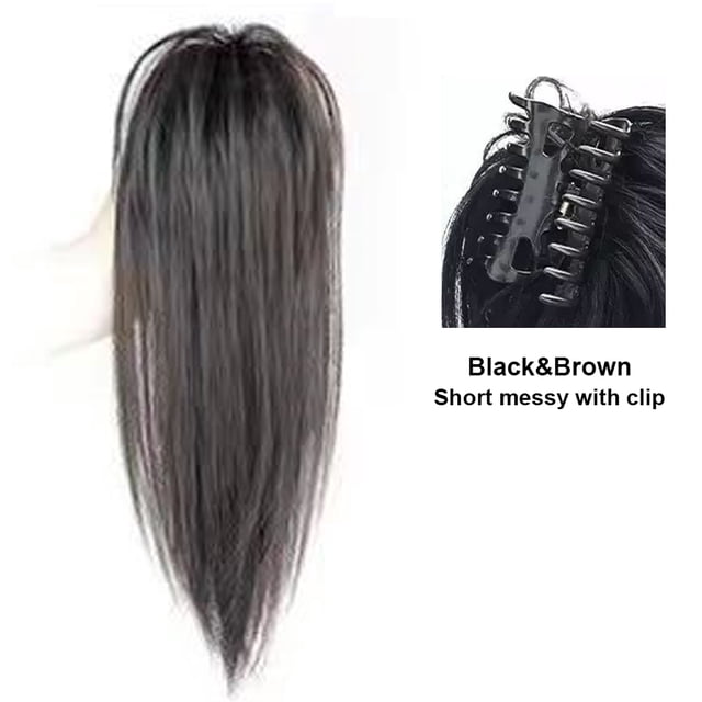 yeacher Extension de Cheveux à Clip pour Queue de Cheval en Cascade Élégante - Style Naturel, Légère, Réutilisable pour Toute Occasion