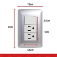 thumbnail image 4 of Kit 2 PLACAS con CONTACTO DOBLE y 1 apagador Sanelec gris, 4 of 6