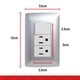 thumbnail image 4 of Kit 2 PLACAS con CONTACTO DOBLE y 1 apagador Sanelec gris, 4 of 6