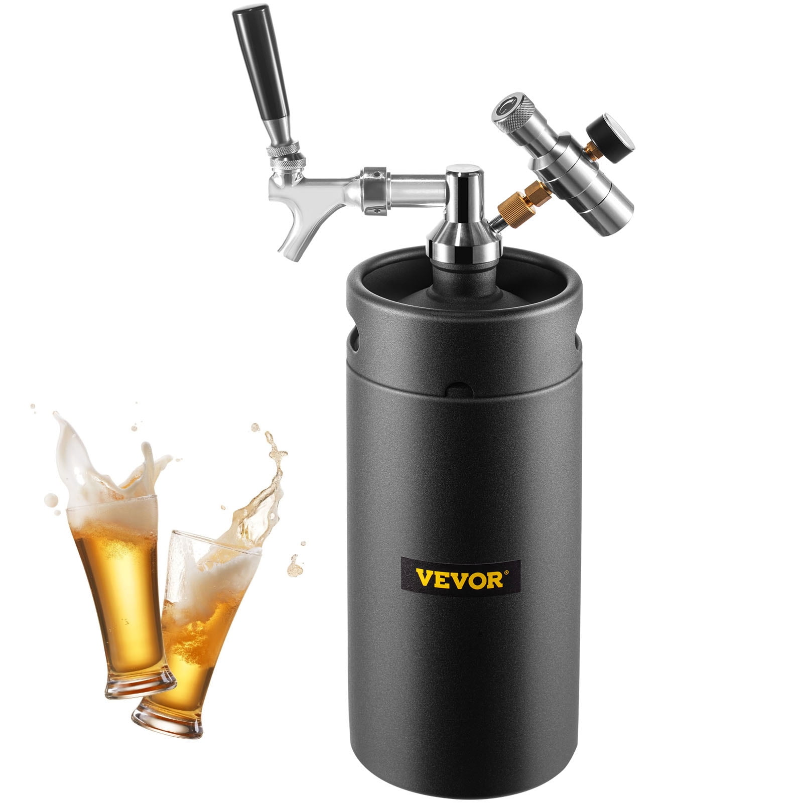 Mini Keg Beer Growler 4L Steel spear tap Soda Stream regulator ball lock 