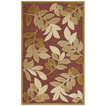 SAFAVIEH Martha Stewart Leafy Glade Floral Area Rug, Cinnamon Stick, 4' x 5'7"