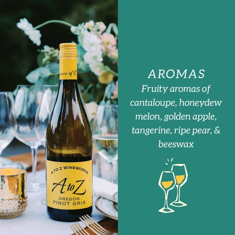 A to Z Wineworks Oregon Pinot Gris White Wine 750ml, 13.5% ABV