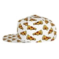 thumbnail image 3 of Haiem Pizza Classic Snapback Cap Flat Bill Hat Baseball Cap Adjustable Size Cotton Dad Hat, 3 of 9