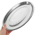 thumbnail image 2 of Platters For Serving Food Party Silver 1Set 13.9X8.7X1.2In, 2 of 7