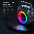 thumbnail image 4 of Máquina de karaoke CYY 15W Bluetooth con 3 micrófonos y show de luces, 4 of 9