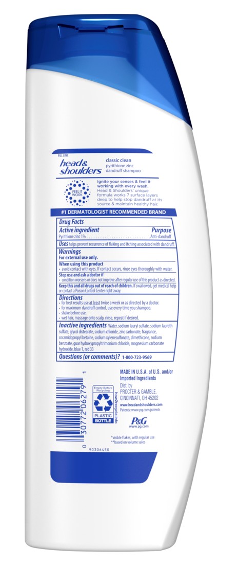 Head & Shoulders Shampoo Classic Clean 12.5oz (Pack of 3)