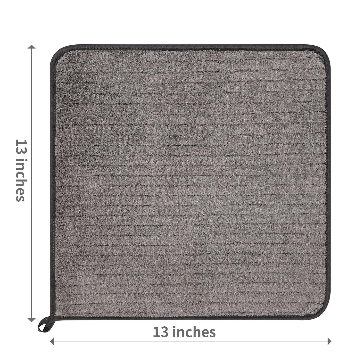 Jessy Home 6 Pack Brown Stripe Washcloths for Bathroom 13x13 Inch Ultra Soft Hand Face Towels