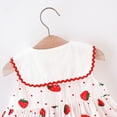 thumbnail image 3 of EnJoCho toddler Dress Baby Girls Sleeveless Strawberry Dotted Dress Princess Dress Little Children Girl Summer Trendy Dress Outfits Cute Dresses 1-2 Years, 3 of 4